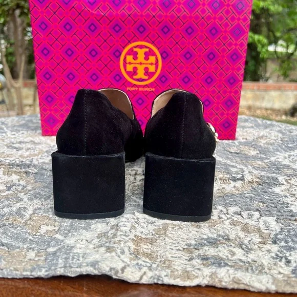 NIB Tory Burch Asymmetrical Block Heel Loafer - size 5 - Picture 4 of 12